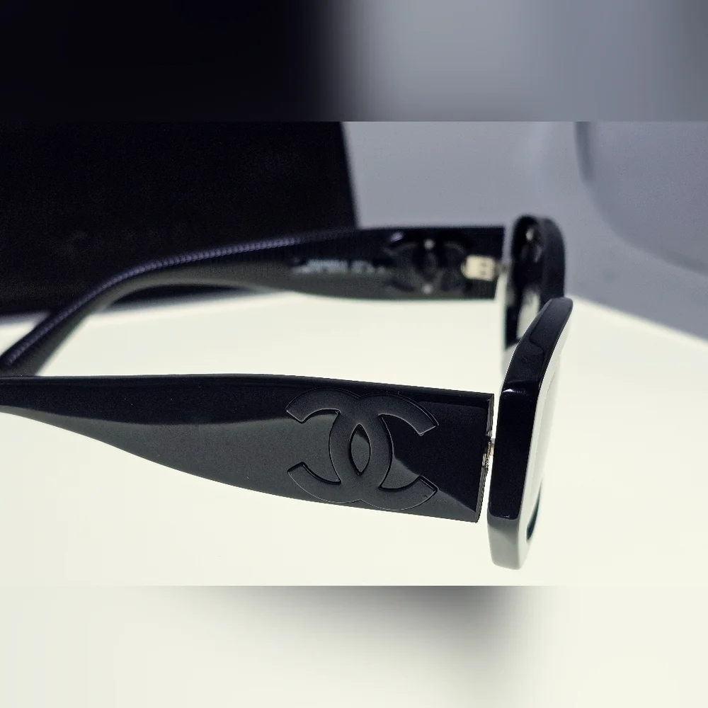 CHANEL CH5493A C.888/T8 Designer Sunglasses | Black Frame | Black & Grey Lenses - Picture 10 of 12